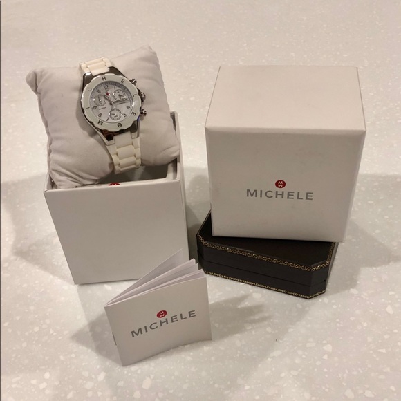 Michele Accessories - Michele Tahitian Jelly Bean White Watch
